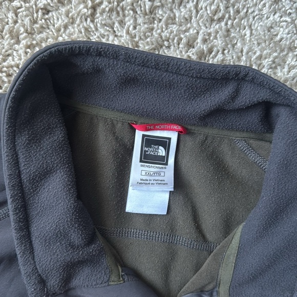EUC Men’s The North Face Soft Shell Gray/Yellow Zip Jacket Size XXL - Picture 4 of 10